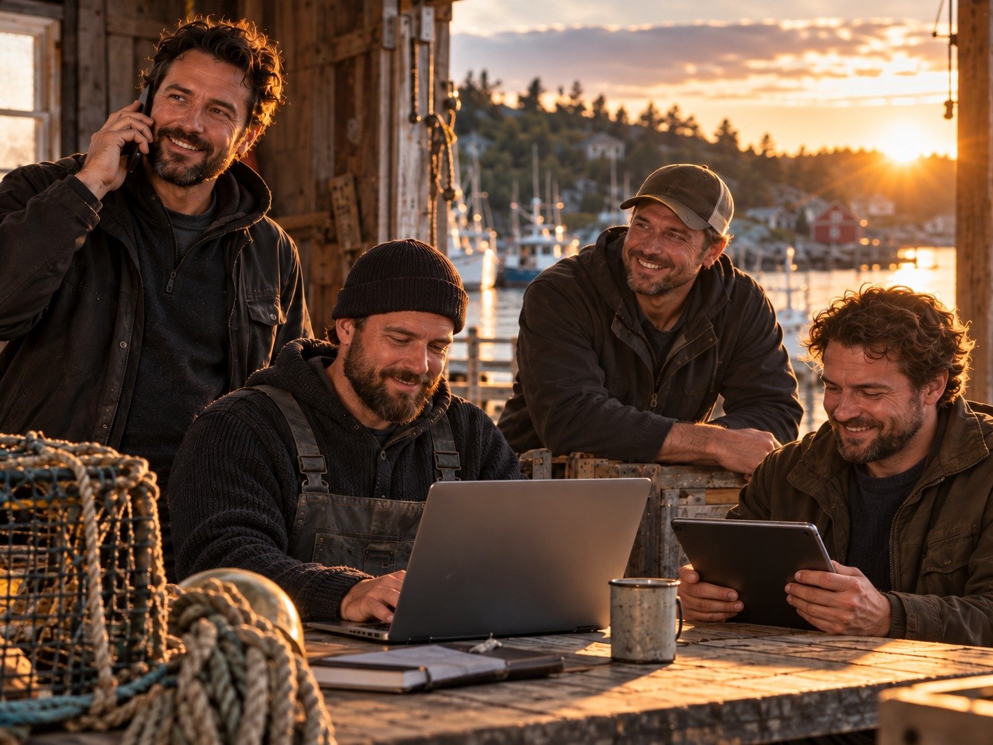 A welcoming Maritime coastal scene representing connection and reaching out